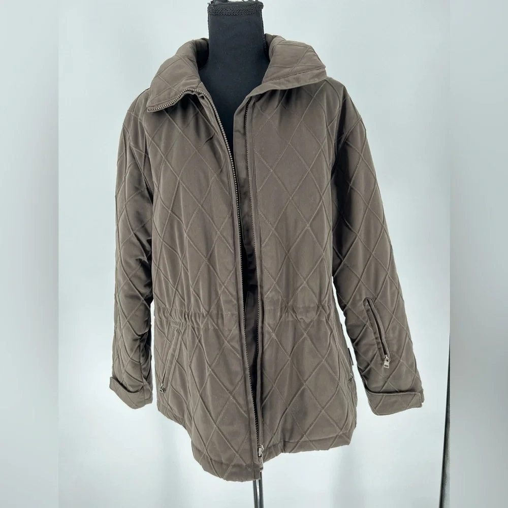 PACIFIC TRAIL HOODED CHOCOLATE BROWN JACKET, COZY WEATHER PROTECTION‎